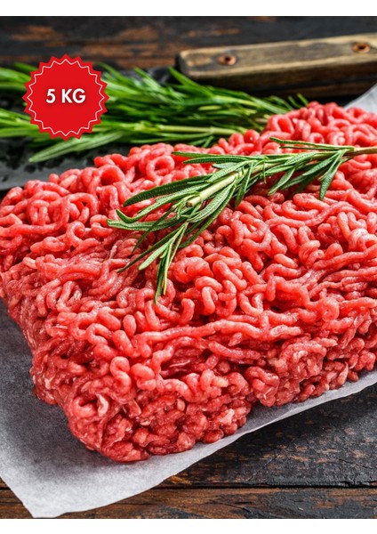 Az Yağlı Dana Kıyma 5 kg – Günlük Çekim, Yemeklik Taze Kıyma
