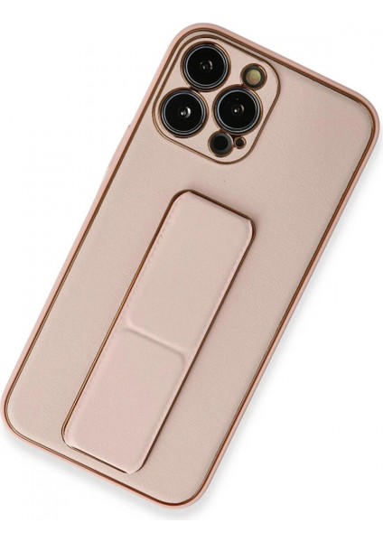 iPhone 13 Pro Kılıf Coco Deri Standlı Kapak - Pembe fiyatları