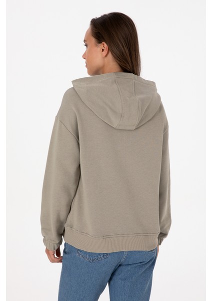 Kadın Açık Haki Sweatshirt 50307796-VR183 indirimleri