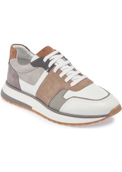 Beyaz Hakiki Deri Erkek Sneaker - E24I1AY56735-A26