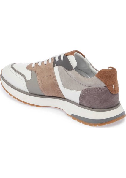 Beyaz Hakiki Deri Erkek Sneaker - E24I1AY56735-A26