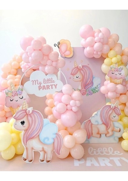 50 Adet Balon Unicorn Midilli Konsept