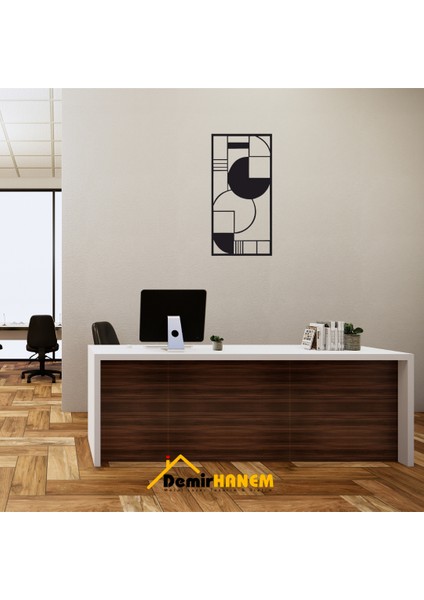 Modern Geometrik Metal Duvar Dekoru Tablosu | Lazer Kesim Siyah Şık Salon Aksesuarı indirimleri
