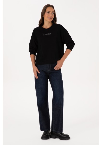 Kadın Siyah Sweatshirt 50307792-VR046 fırsatları