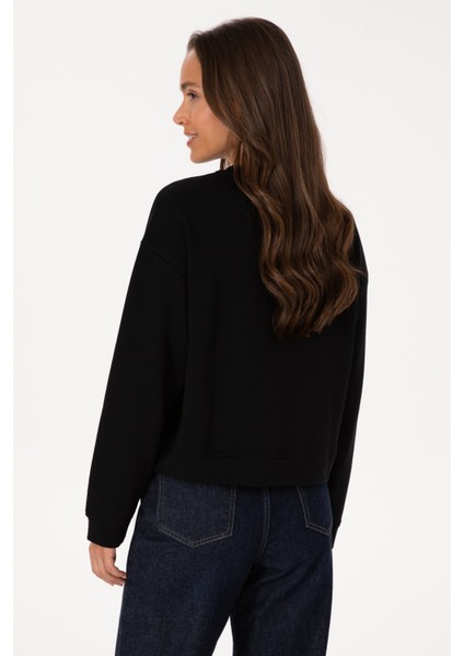 Kadın Siyah Sweatshirt 50307792-VR046 indirimleri