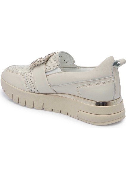 Bej Hakiki Deri Kadın Sneaker - K24I1AY67316-A25