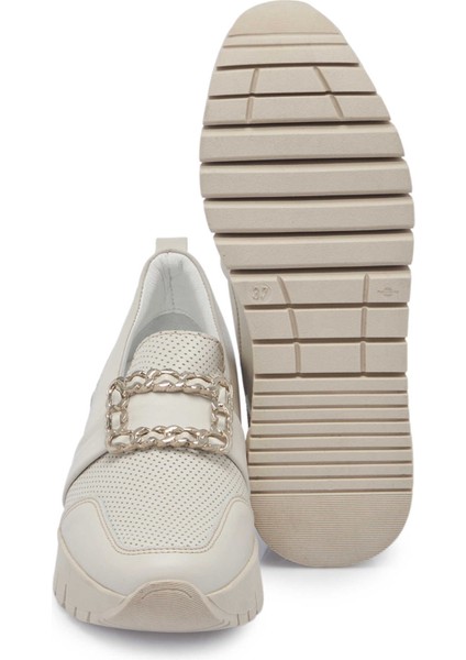 Bej Hakiki Deri Kadın Sneaker - K24I1AY67316-A25