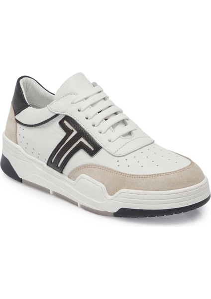 Beyaz Hakiki Deri Kadın Sneaker - K24I1AY67317-C52