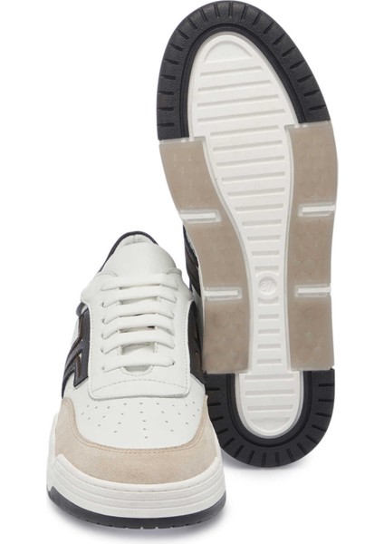 Beyaz Hakiki Deri Kadın Sneaker - K24I1AY67317-C52