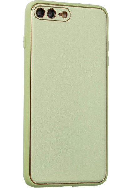 iPhone 7 Plus Kılıf Coco Deri Silikon Kapak - Açık Yeşil fiyatları
