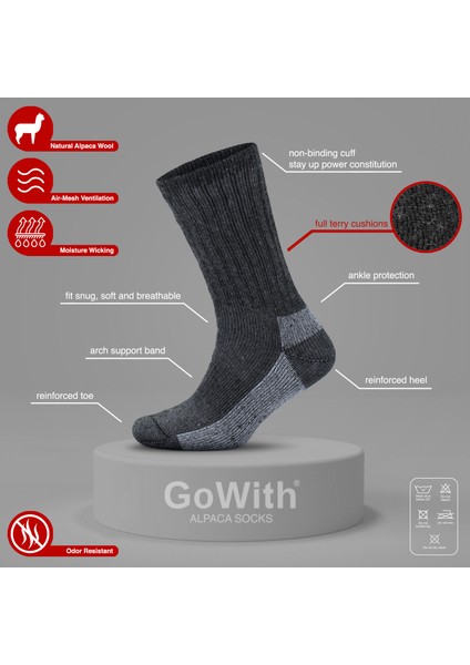 Alpaka Yünlü Tam Havlulu Kalın Termal Çorap 6005-6006 fiyatları