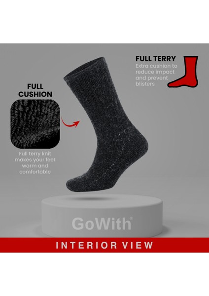 Alpaka Yünlü Tam Havlulu Kalın Termal Çorap 6005-6006 modelleri