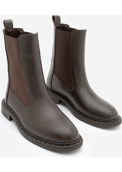 Kadın Troklu Çift Lastikli Günlük Bot Yuvin Kahve indirimleri