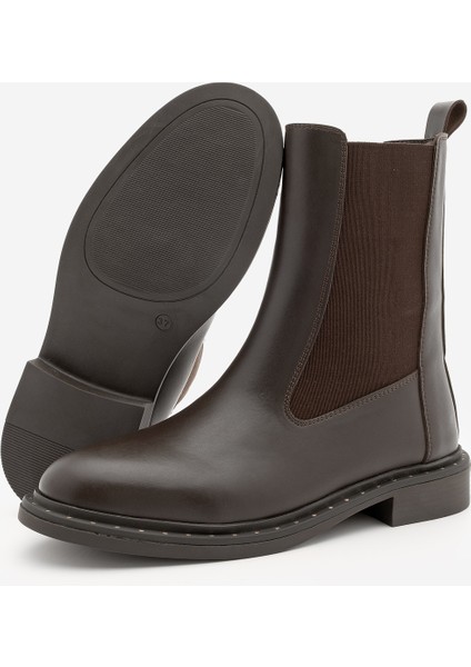 Kadın Troklu Çift Lastikli Günlük Bot Yuvin Kahve