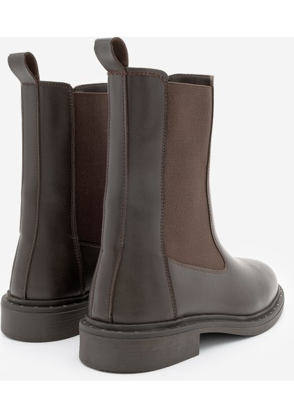 Kadın Troklu Çift Lastikli Günlük Bot Yuvin Kahve