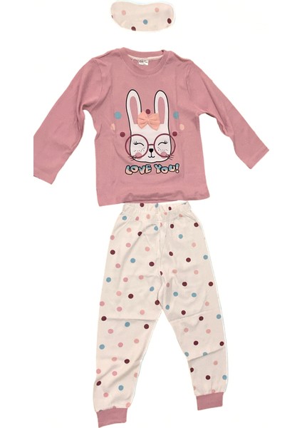 Çocuklar Için Göz Maskeli Karakter Baskılı %100 Pamuk 3 Lü Pijama Takımları fiyatları