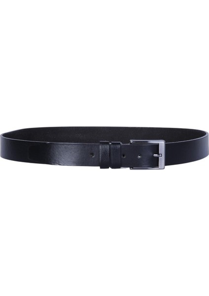 Leat Siyah %100 Deri Erkek Kumaş Kemer