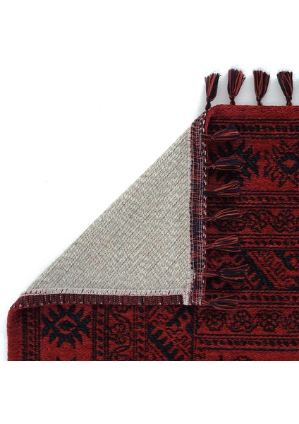 Atlas 01 Kırmızı Mutfak Halısı Yıkanabilir Halı Kaymaz Taban Yolluk Afgan Halısı Salon Halısı indirimleri