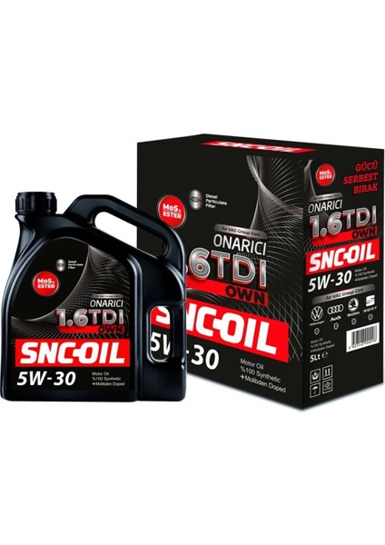 Oil 1.6 Tdi Onarıcı 5W-30 Motor Yağı 5 Litre 2023 Üretimli