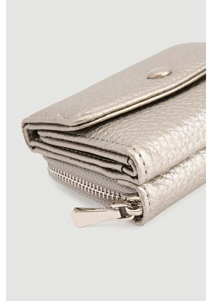 Fermuar Detaylı Mini Cüzdan - Gri modelleri
