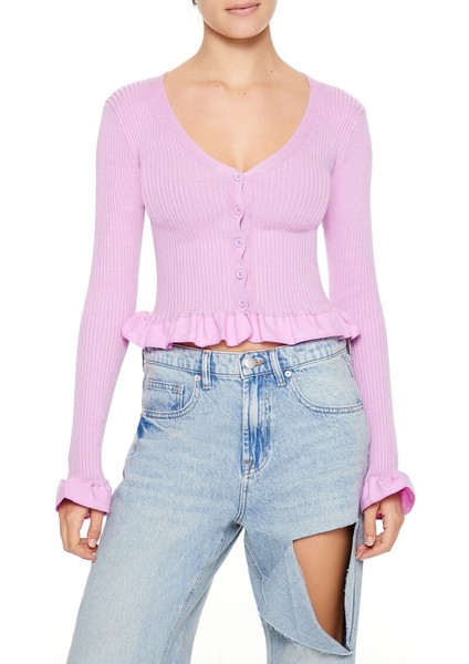 Volanlı Kenar Detaylı Hırka modelleri