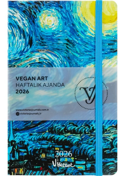 Smyth Vegan Art 2026 Haftalık Ajanda A5 (14x21cm) Sert Kapak Ivory 80gr.