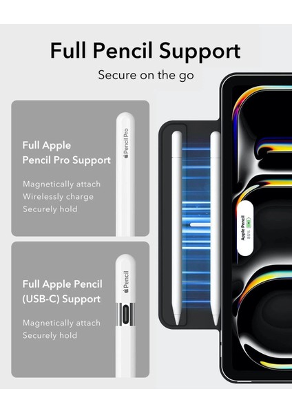 Apple iPad Pro 13 2024 Çıkarılabilir Manyetik Kapaklı Rebound Magnetic Kılıf