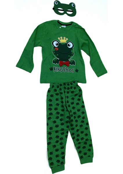 Çocuklar Için Göz Maskeli Karakter Baskılı %100 Pamuk 3 Lü Pijama Takımları fiyatları