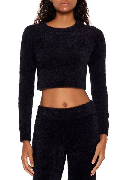 Yumuşak Örme Crop Kazak