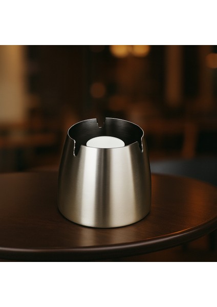 Gri Şık Tasarımlı Gri Küllük – Rüzgara Dayanıklı, Paslanmaz, Iç ve Dış Mekan Için modelleri