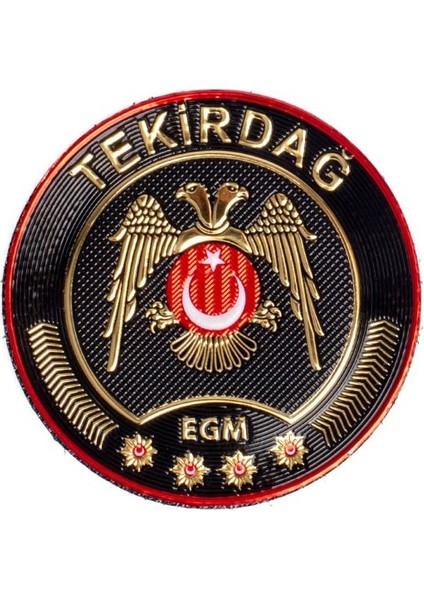 Tekirdağ Çevik Kuvvet Polis Arması 3D Plastik Tpu, Yeni Tip, Cırtlı, Standart Ölçü,