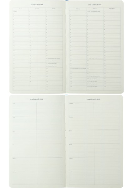 Smyth Vegan Art 2026 Haftalık Ajanda A5 (14x21cm) Sert Kapak Ivory 80gr.