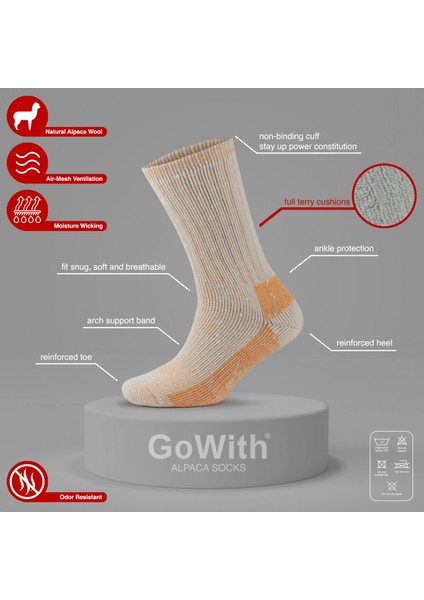 Alpaka Yünlü Tam Havlulu Kalın Termal Çorap 6005-6006 fiyatları