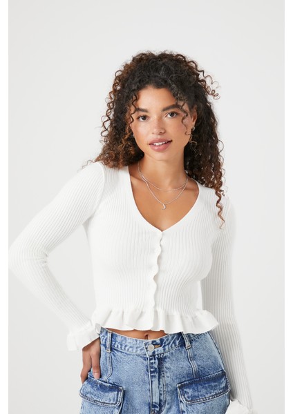 Volanlı Kenar Detaylı Hırka fırsatları