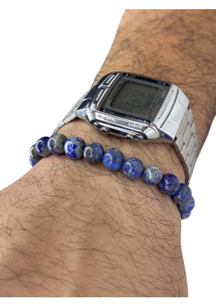 Lapis Lazuli Doğal Taş Bileklik, Sertifikalı Doğal Taş, Ayarlanabilir Lastikli Bileklik, Uniseks Bileklik fiyatları