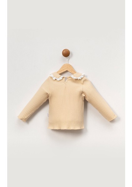 Fitilli Bebe Yaka Pamuklu Uzun Kol Kız Çocuk Sweatshirt indirimleri
