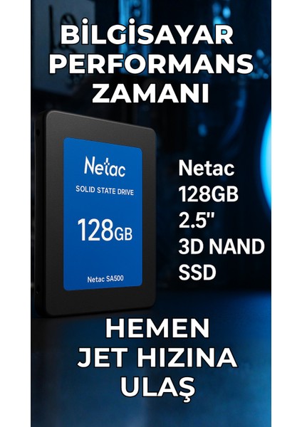 3D Nand 128GB 2.5" SSD – Hızlı Açılış, Yüksek Depolama & Laptop/masaüstü Uyumlu fırsatları