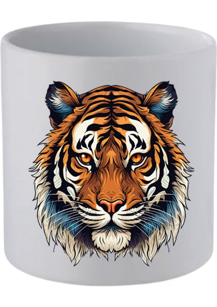 Kaplanlı Kulpsuz Kupa Bardak Doğum Günü Hediyeleri - Seramik Kahve, Su Hediyelik Bardağı