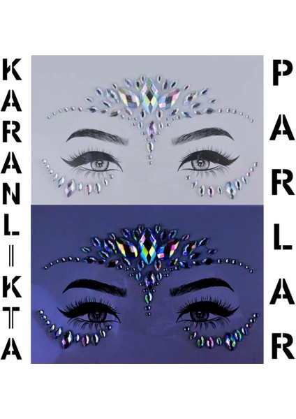 2 Adet Kendinden Yapışkanlı Büyük Yüz Taşı Elmas Model modelleri