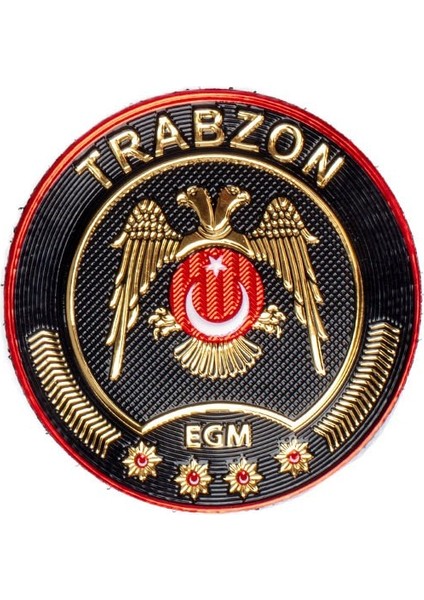 Trabzon Çevik Kuvvet Polis Arması 3D Plastik Tpu, Yeni Tip, Cırtlı, Standart Ölçü,