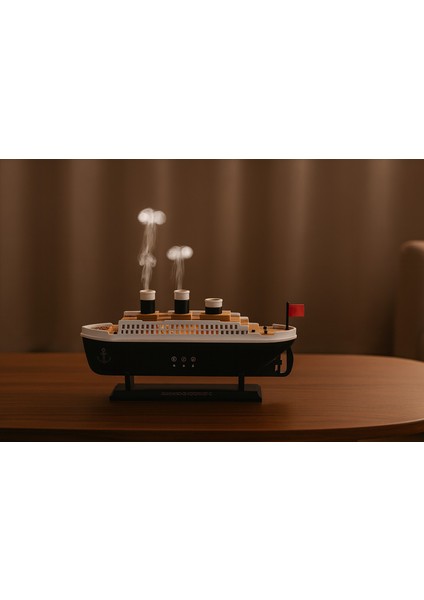 Buharlı Gemi Tasarımlı LED Işıklı Hava Nemlendirici | Aromaterapi Difüzörü & Buhar Makinesi – Sessiz Çalışma fırsatları