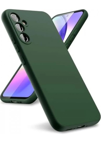 Samsung Galaxy A24 4g Kılıf First Silikon - Koyu Yeşil