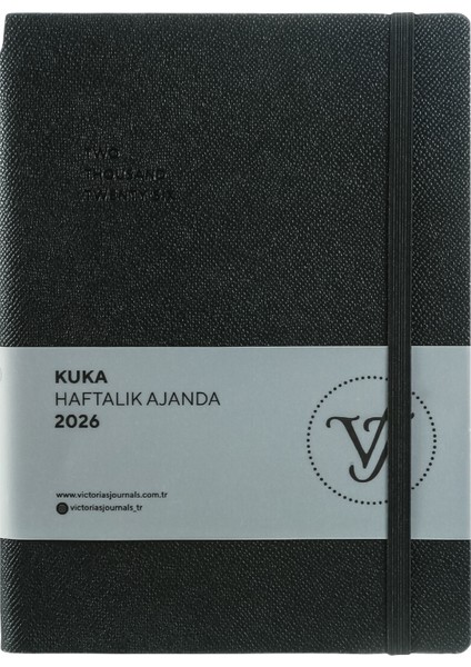Kuka 2026 Haftalık Ajanda A5 (14x21cm) Esnek Kapak Ivory 80gr.