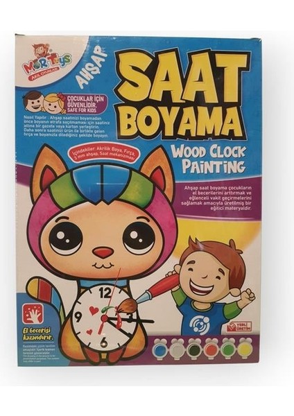 Mortoys Ahşap Saat Boyama