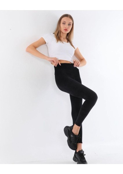 Fransız Kadife Yüksel Bel Şardonlu Tayt fiyatları