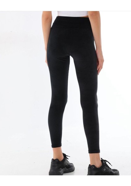 Fransız Kadife Yüksel Bel Şardonlu Tayt modelleri