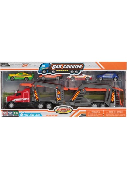Express Wheels Die Cast Metal Sürtmeli Araç Taşıyıcı Tır
