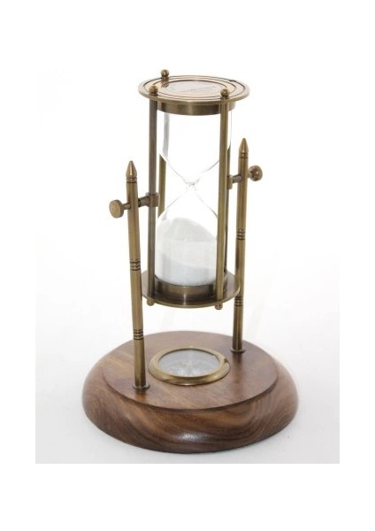 Pirinç Pusulalı Kum Saati Model 6