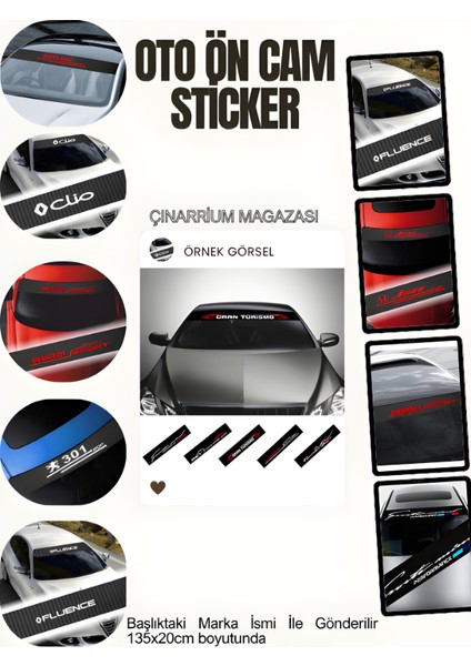 Lada Samara Oto Ön Cam Oto Kaliteli Sticker Yerli Üretim 135X20 Karbon fırsatları
