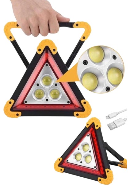 Reflektör Güneş Enerjili Taşınabilir Portatif Acil Güvenlik Işığı Araba Acil Uyarı Işığı modelleri